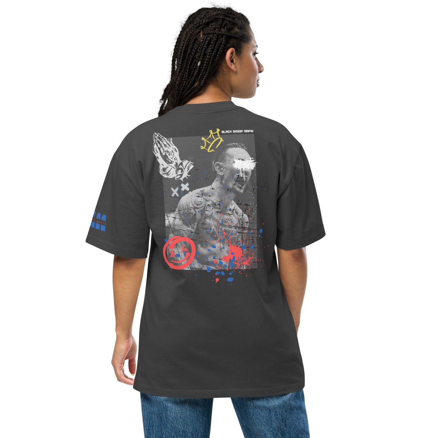 Black Sheep Mafia "Max Blessed Holloway" Oversized faded t-shirt