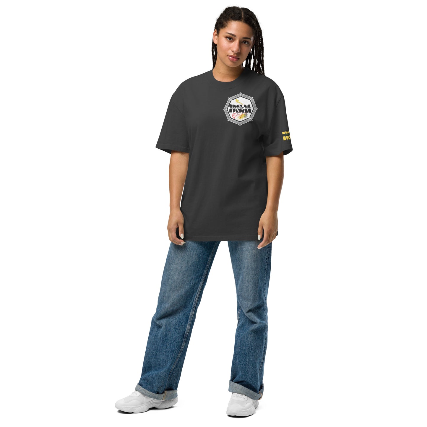 Black Sheep Mafia "Amanda Nunes" Oversized faded t-shirt