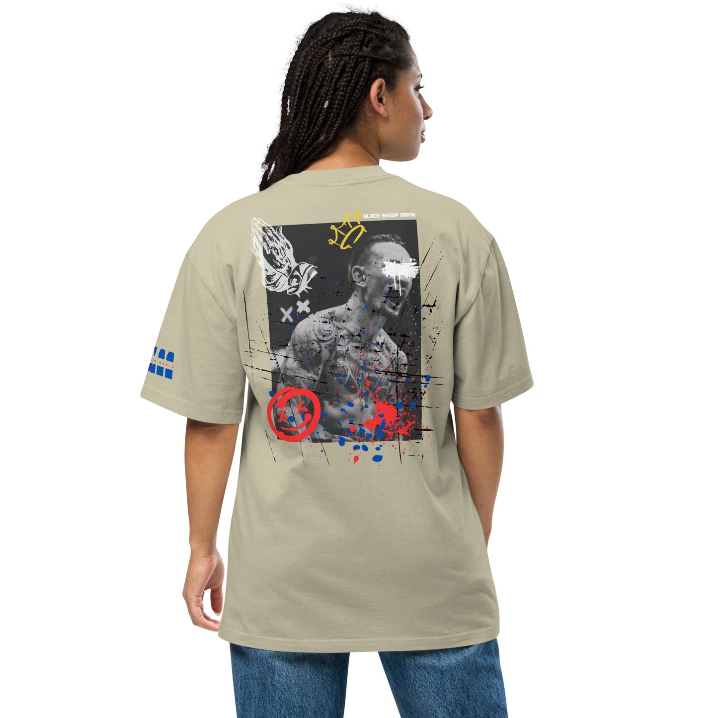 Black Sheep Mafia "Max Blessed Holloway" Oversized faded t-shirt