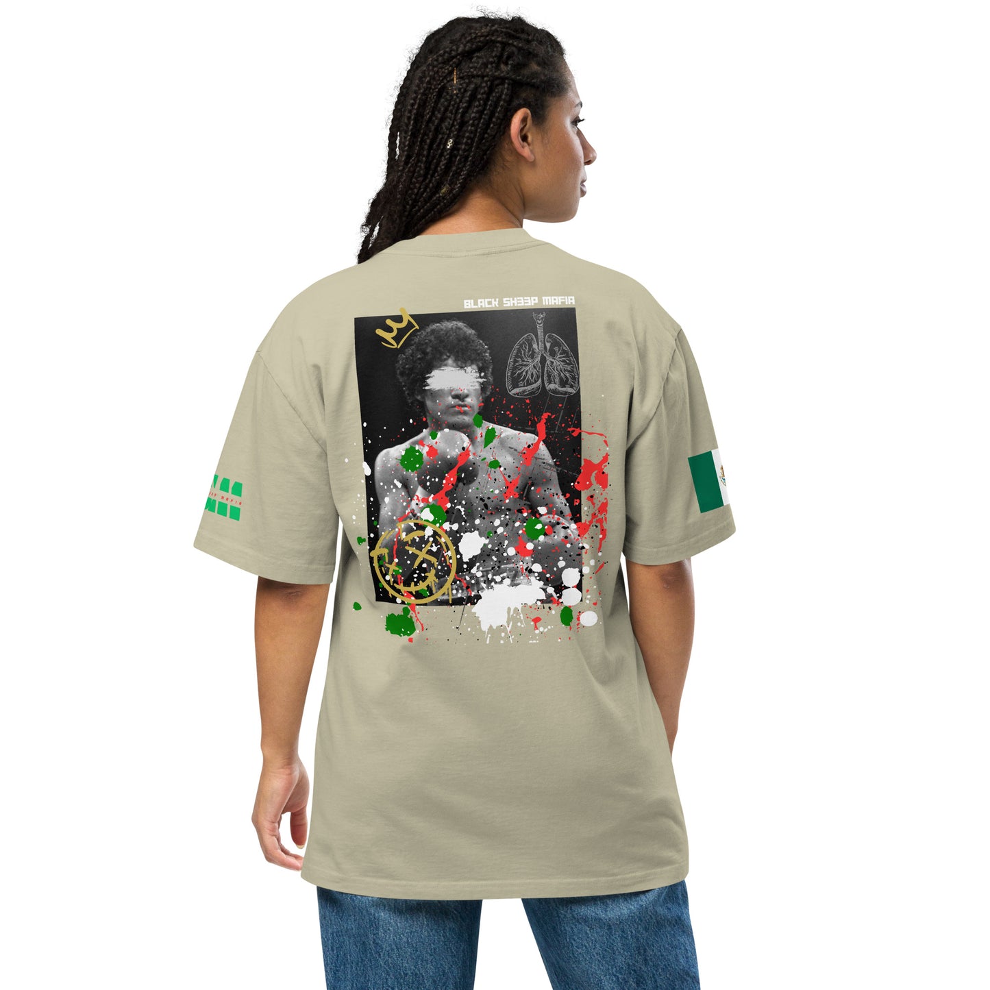 Black Sheep Mafia "Salvador Sanchez" Oversized faded t-shirt